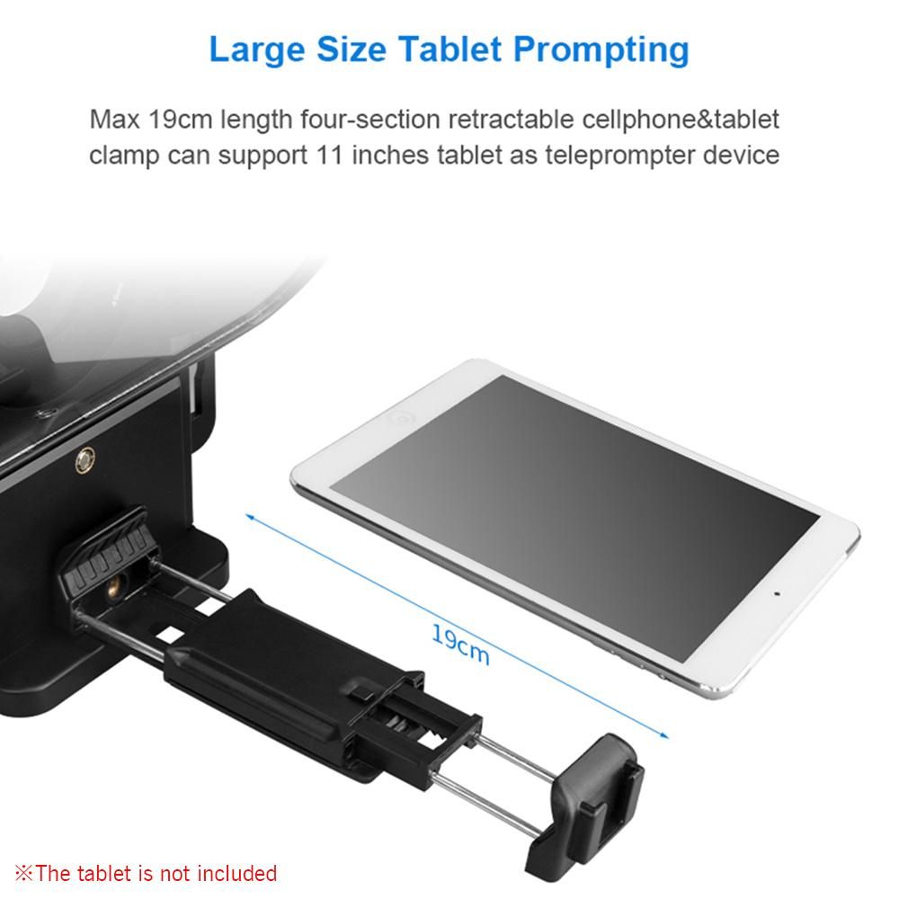 Bestview T3 Upgraded Smartphone/Tablet/DSLR Camera Teleprompter Prompter with Remote Control Lens Adapter Ring Supports Ultra Wide Angle Lens for Stage Speech Live Streaming Online Video Vlog