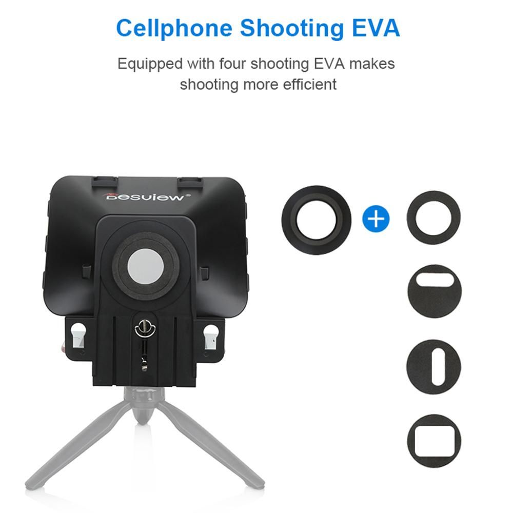 Bestview T3 Upgraded Smartphone/Tablet/DSLR Camera Teleprompter Prompter with Remote Control Lens Adapter Ring Supports Ultra Wide Angle Lens for Stage Speech Live Streaming Online Video Vlog