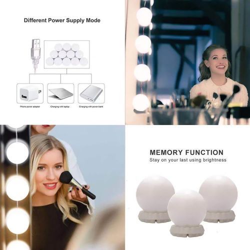 Vanity LEDs Make Up Mirror Lights Kit With 10 Bulbs USB
