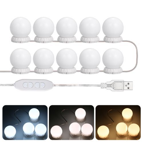 Vanity LEDs Make Up Mirror Lights Kit With 10 Bulbs USB