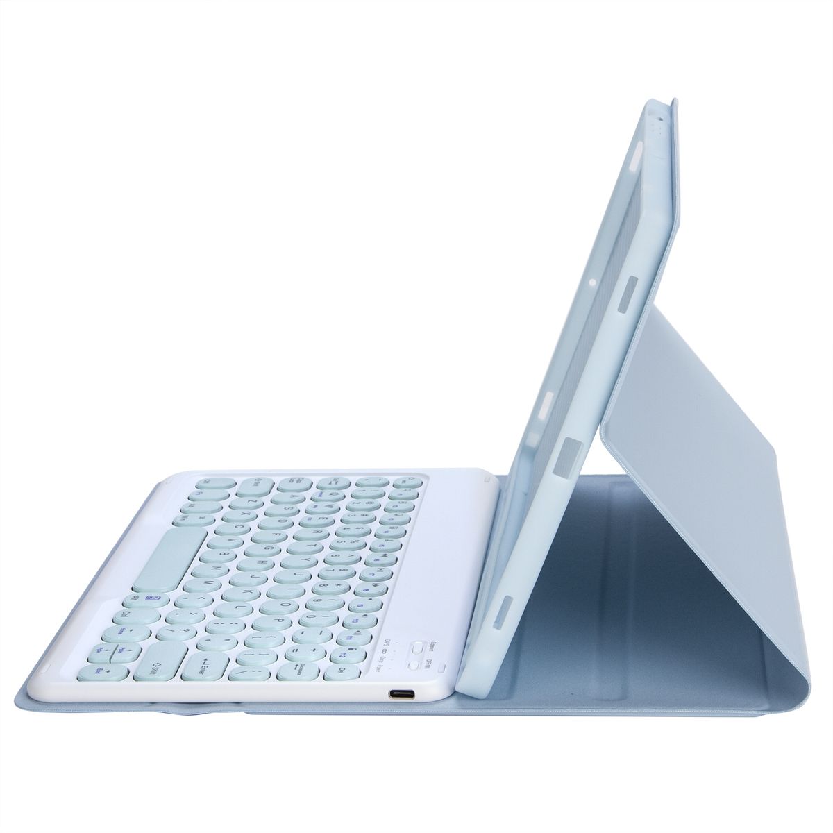 Bluetooth Keyboard Leather Case For Samsung Galaxy Tab A8 10.5 2021 SM-X200 / SM-X205(White Ice)