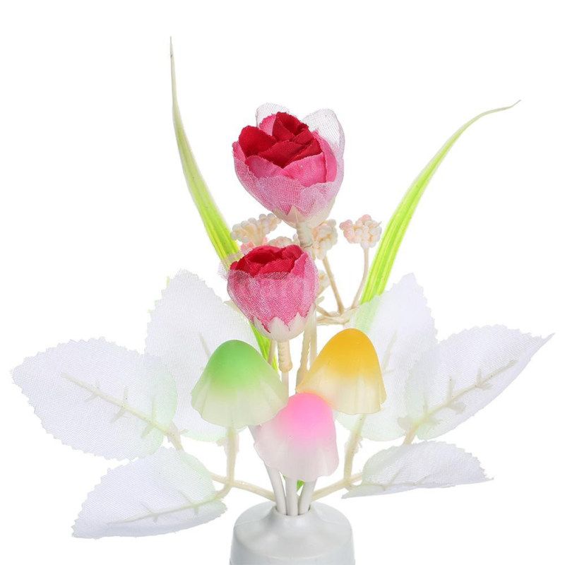LED Flower Vase Potted Wall Plug-in Light Sensor Color-2#