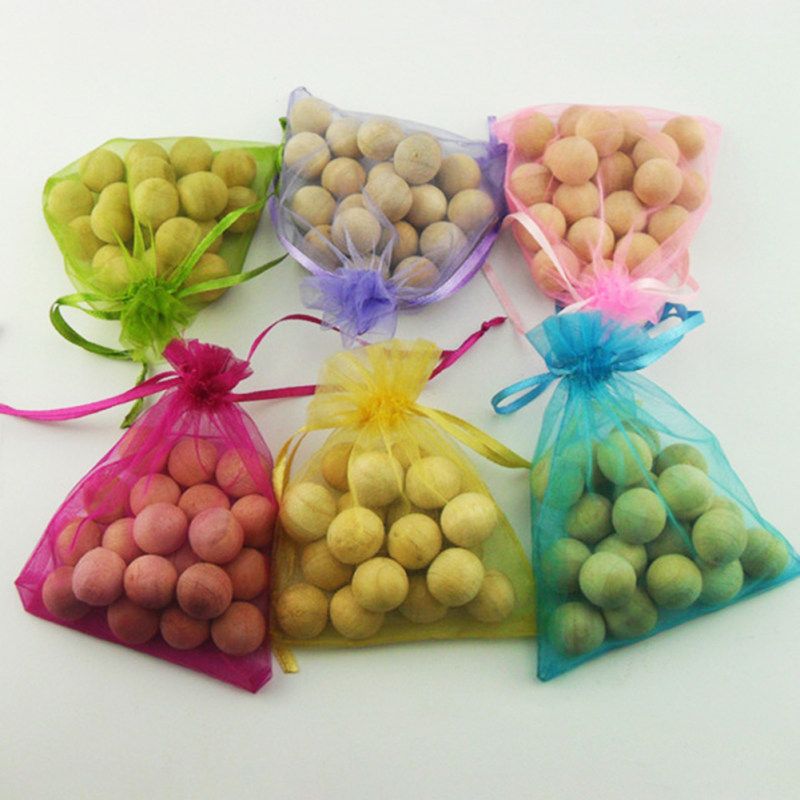 20Pcs 1.8cm Camphor Wood Moth Balls Wardrobe Clothes Drawer-