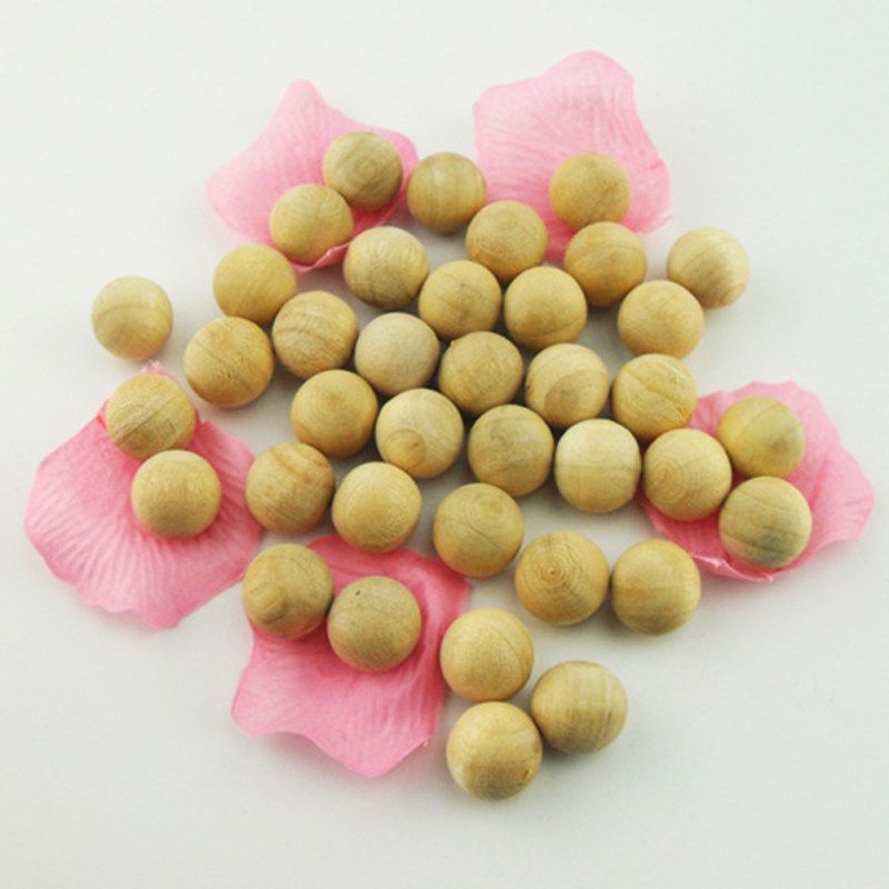 20Pcs 1.8cm Camphor Wood Moth Balls Wardrobe Clothes Drawer-