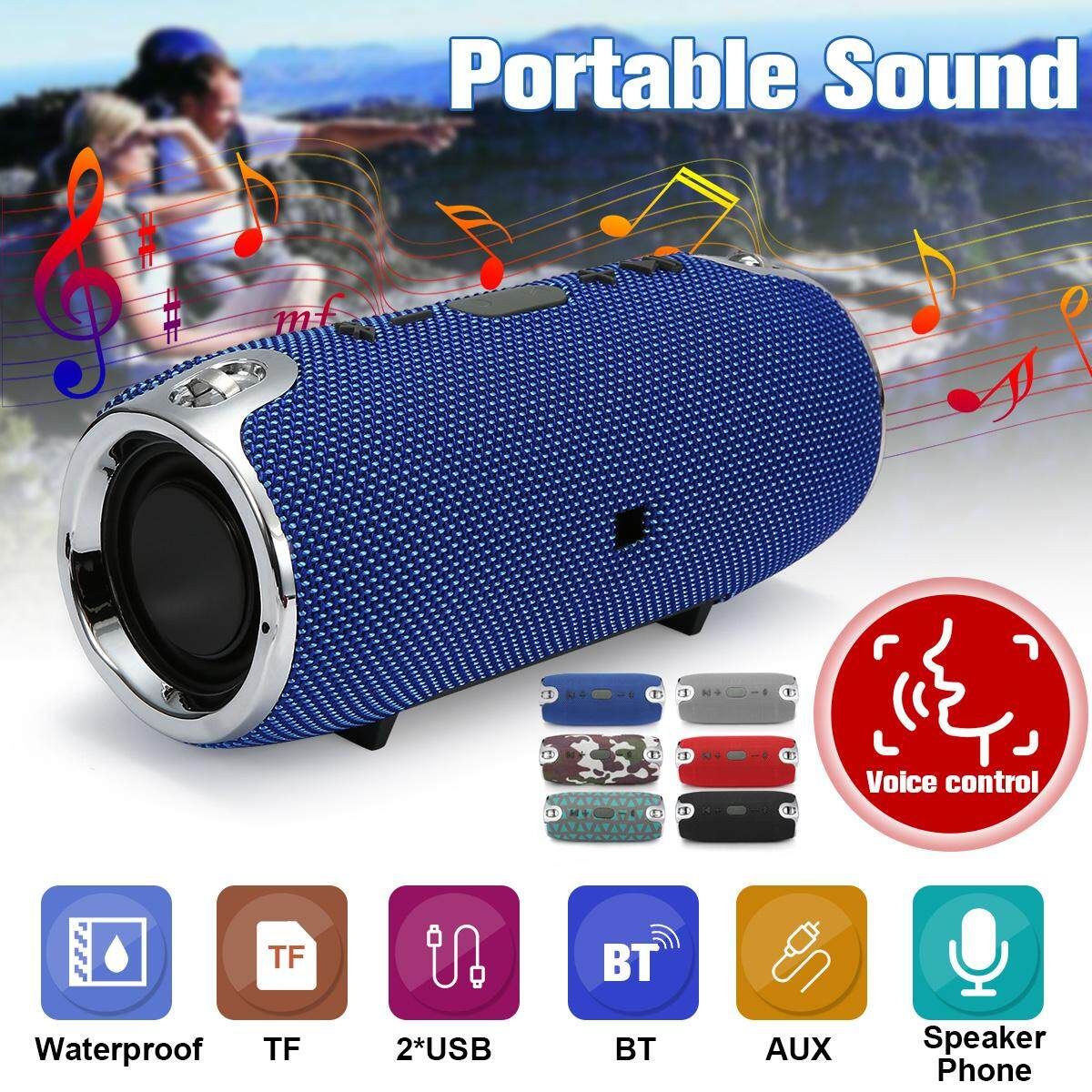 40W Wireless Bluetooth Speaker Portable Outdoor Super Bass Stereo USB + FM Radio Black