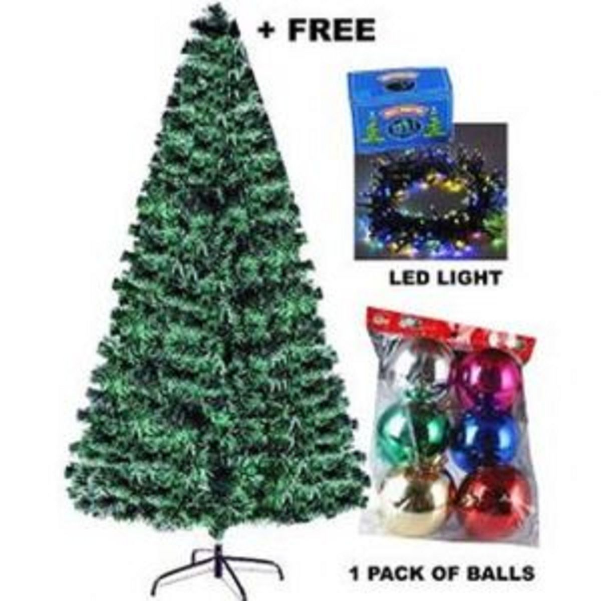 6feet Christmas Tree + Balls + Led Light