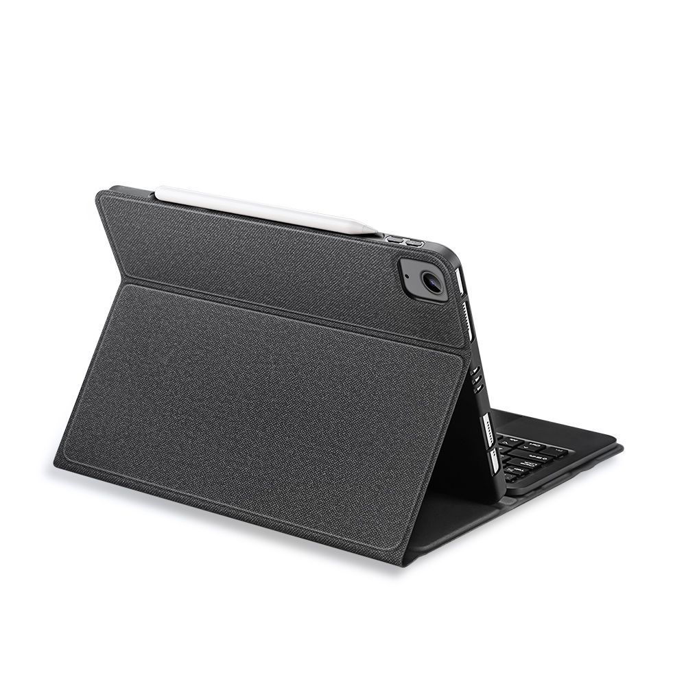 Bluetooth Keyboard Leather Case For IPad Pro 11 Inch 2021 / 2020 & Air 2022 / Air 2020 10.9(Black)