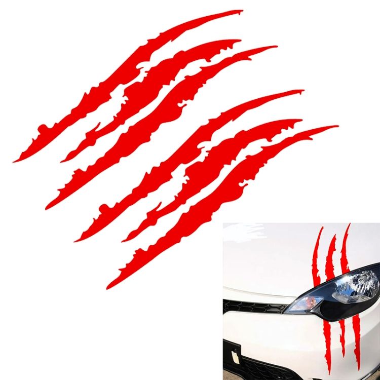2 PCS Reflective Car Sticker Car Headlight Decoration