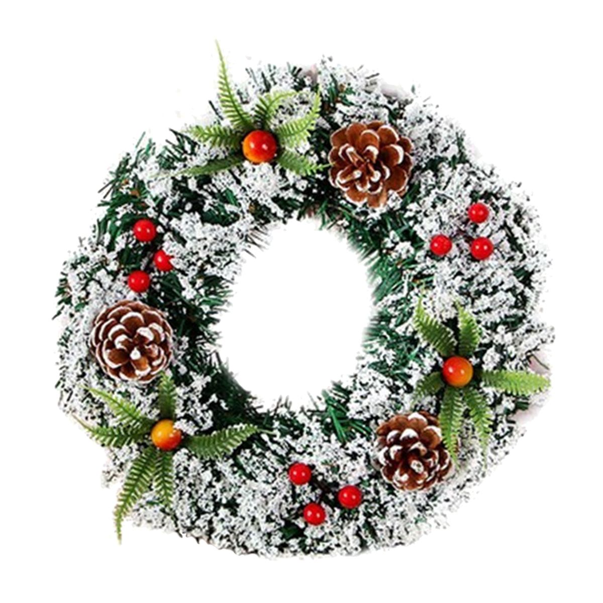Christmas Wreath Artificial Decoration Indoor Pine Cones Window For
