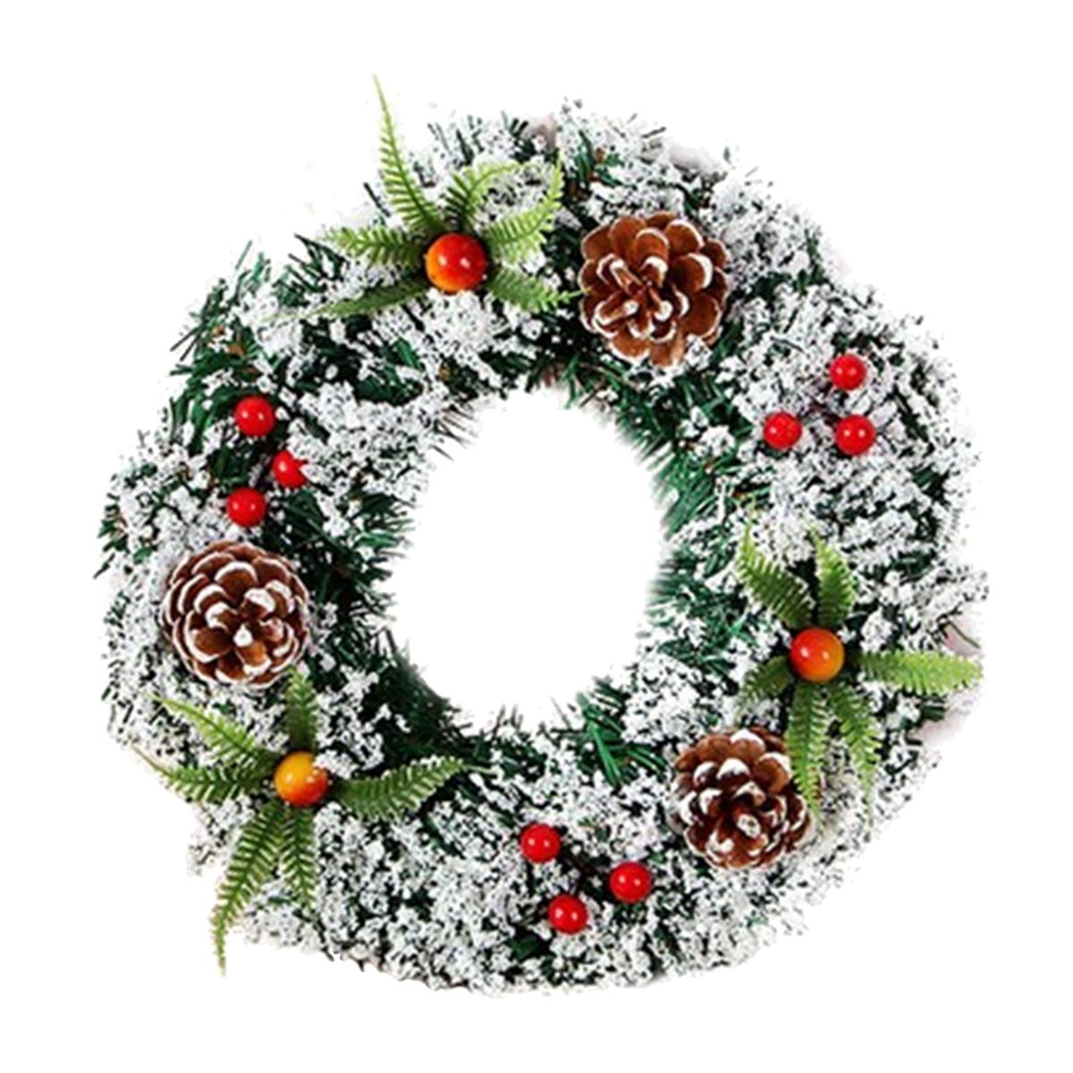 Christmas Wreath Artificial Decoration Indoor Pine Cones Window For
