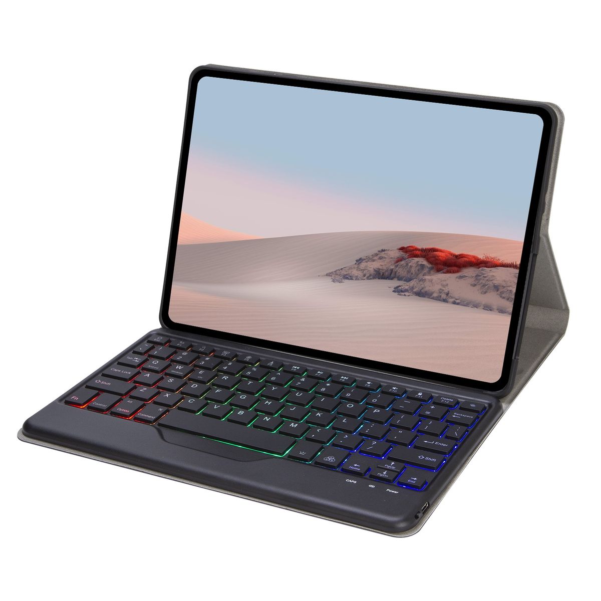 For Microsoft Surface Go 3 / 2 / 1 Bluetooth Keyboard Leather Case(Black + Black)