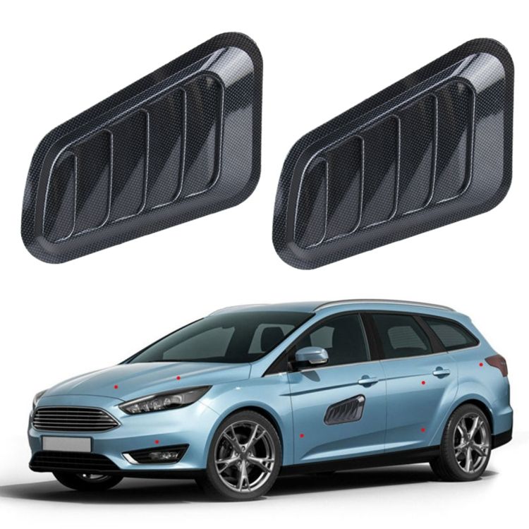 2 PCS Air Flow Intake Scoop Turbo Bonnet Vent Cover Hood