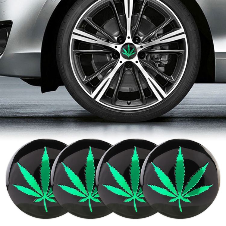 4 PCS Metal Wheel Hub Decorative Sticker, Diameter: 5.8cm
