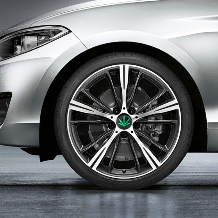 4 PCS Metal Wheel Hub Decorative Sticker, Diameter: 5.8cm