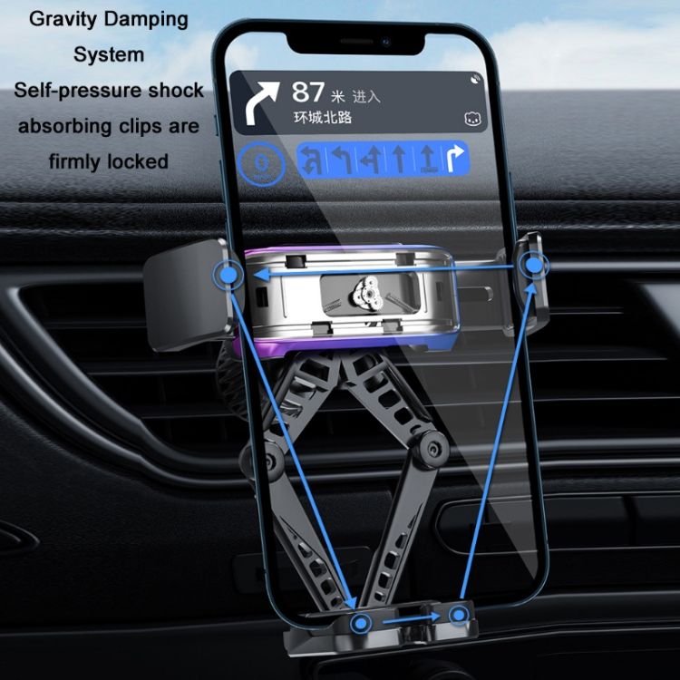 Sumaxpro D8 Car Dashboard Phone Holder,Color:Colorful + Base