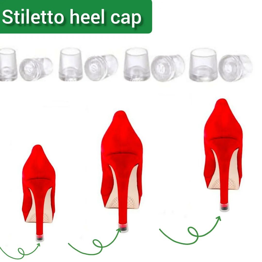 4 Pairs (xs,s,m,L) Of Transparent Stiletto Heel Protector