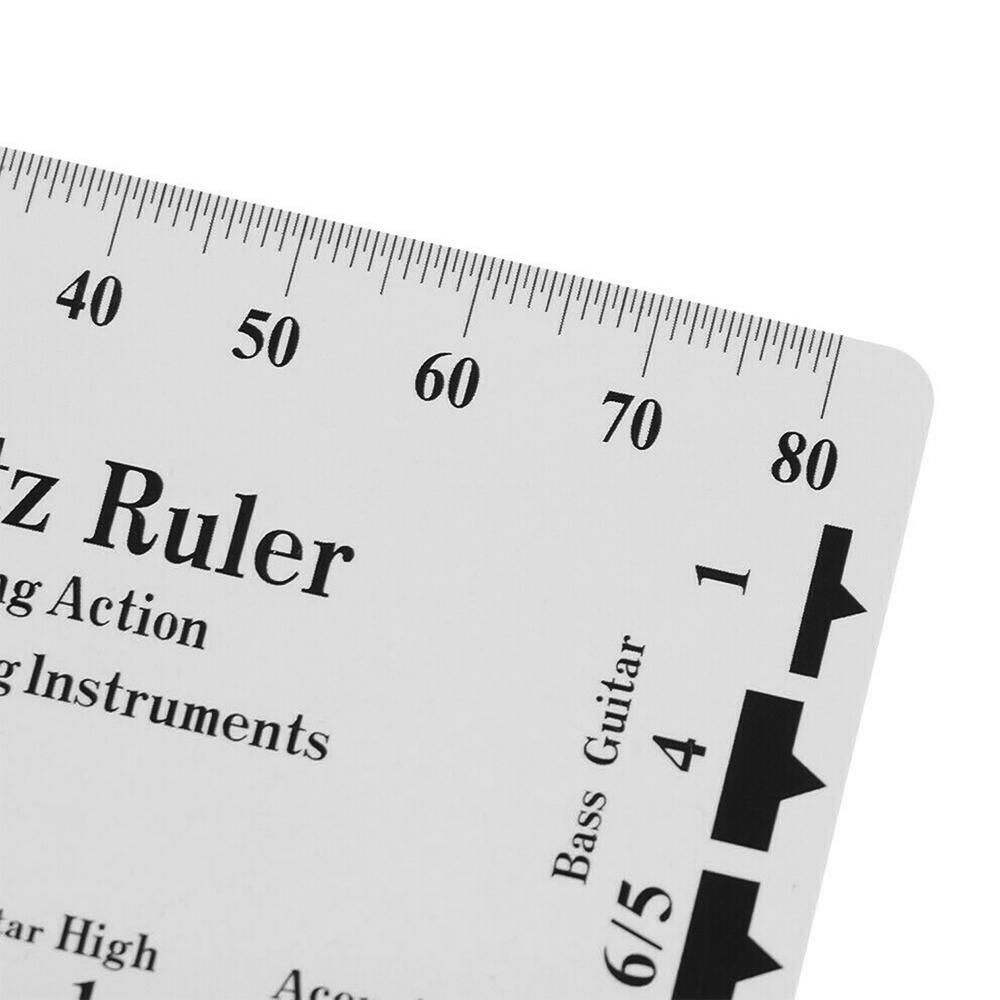 Guitar String Action Gauge String Pitch Ruler Card Luthier Tool Ruler Guitar Measuring Tool for Classical Electric Acoustic Guitar Bass