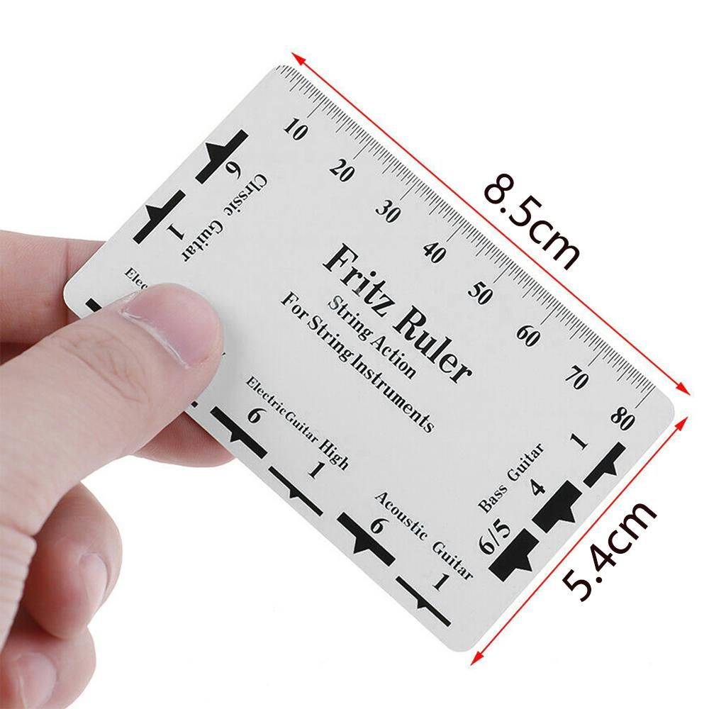 Guitar String Action Gauge String Pitch Ruler Card Luthier Tool Ruler Guitar Measuring Tool for Classical Electric Acoustic Guitar Bass