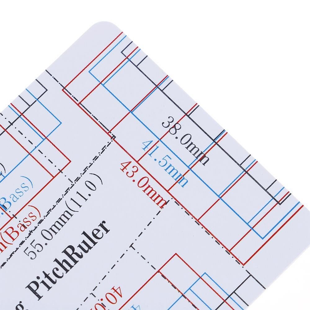 Guitar String Action Gauge String Pitch Ruler Card Luthier Tool Ruler Guitar Measuring Tool for Classical Electric Acoustic Guitar Bass