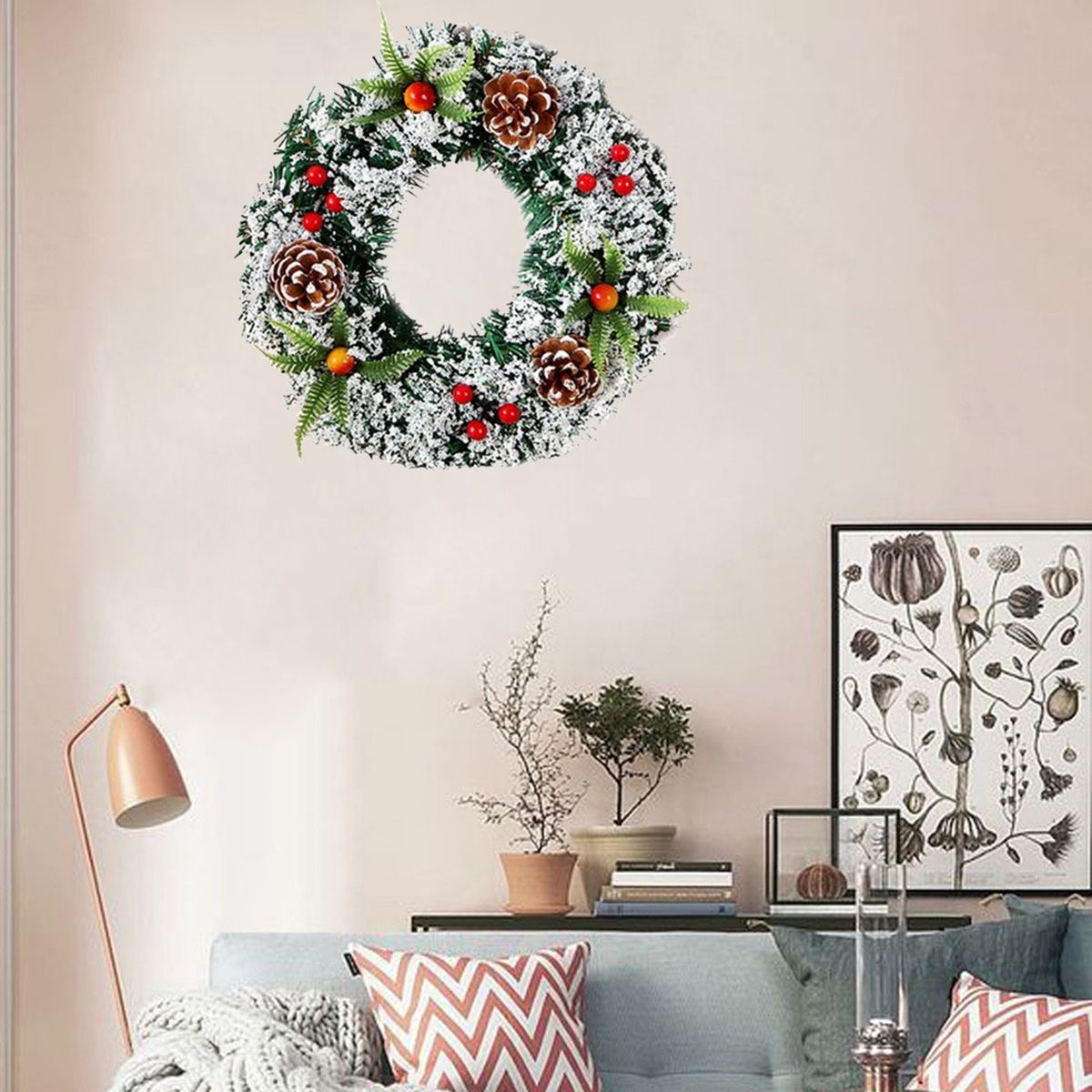 Christmas Garland Artificial Decoration Frosted Branches Tree For
