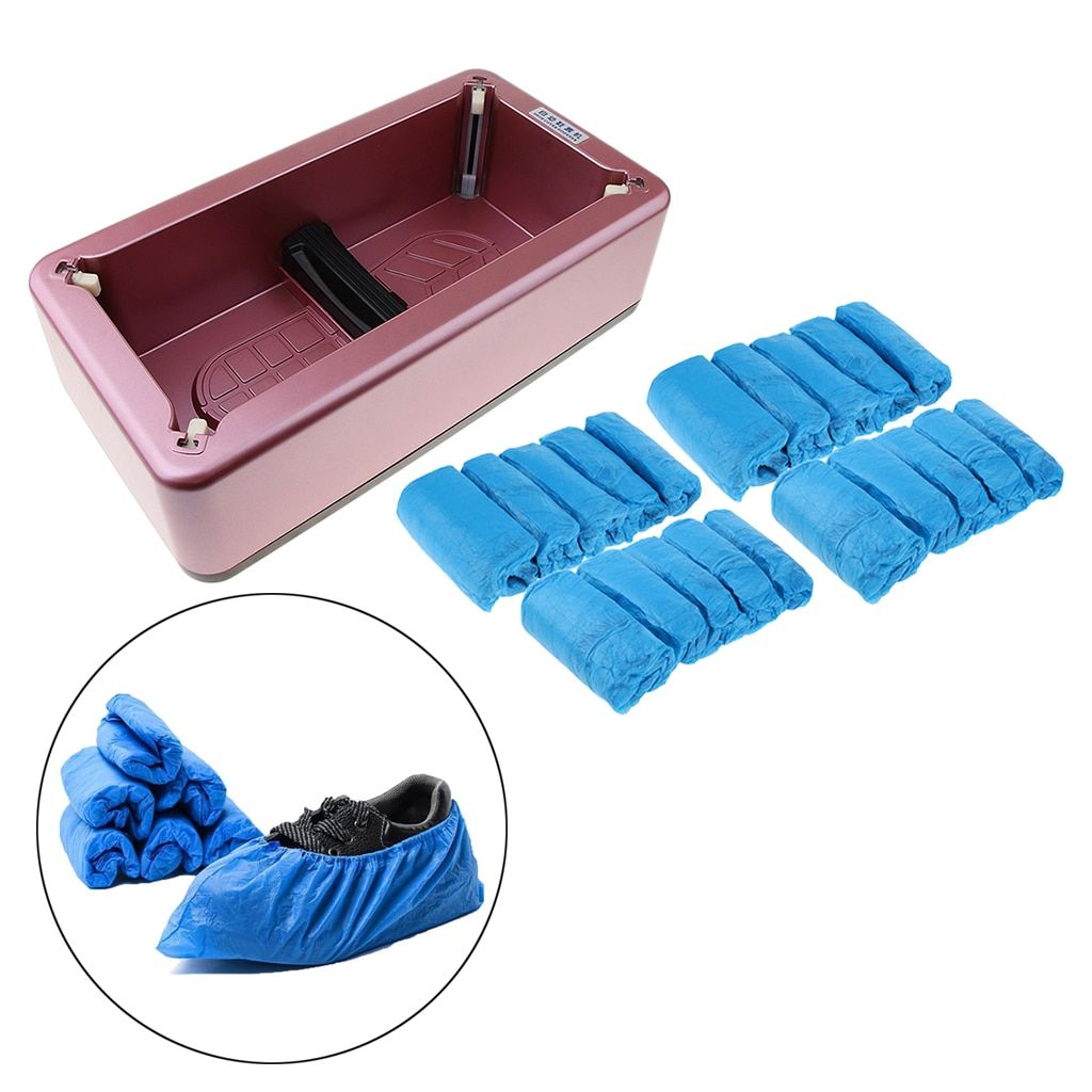 Time Saving Automatic Shoe Cover Dispenser Machine W/200x Overshoes For Lab Home