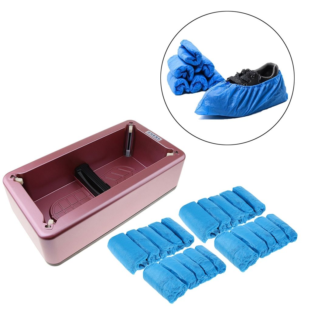 Time Saving Automatic Shoe Cover Dispenser Machine W/200x Overshoes For Lab Home