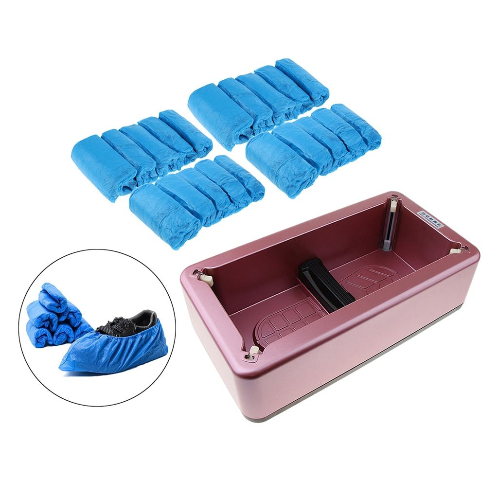 Time Saving Automatic Shoe Cover Dispenser Machine W/200x Overshoes For Lab Home