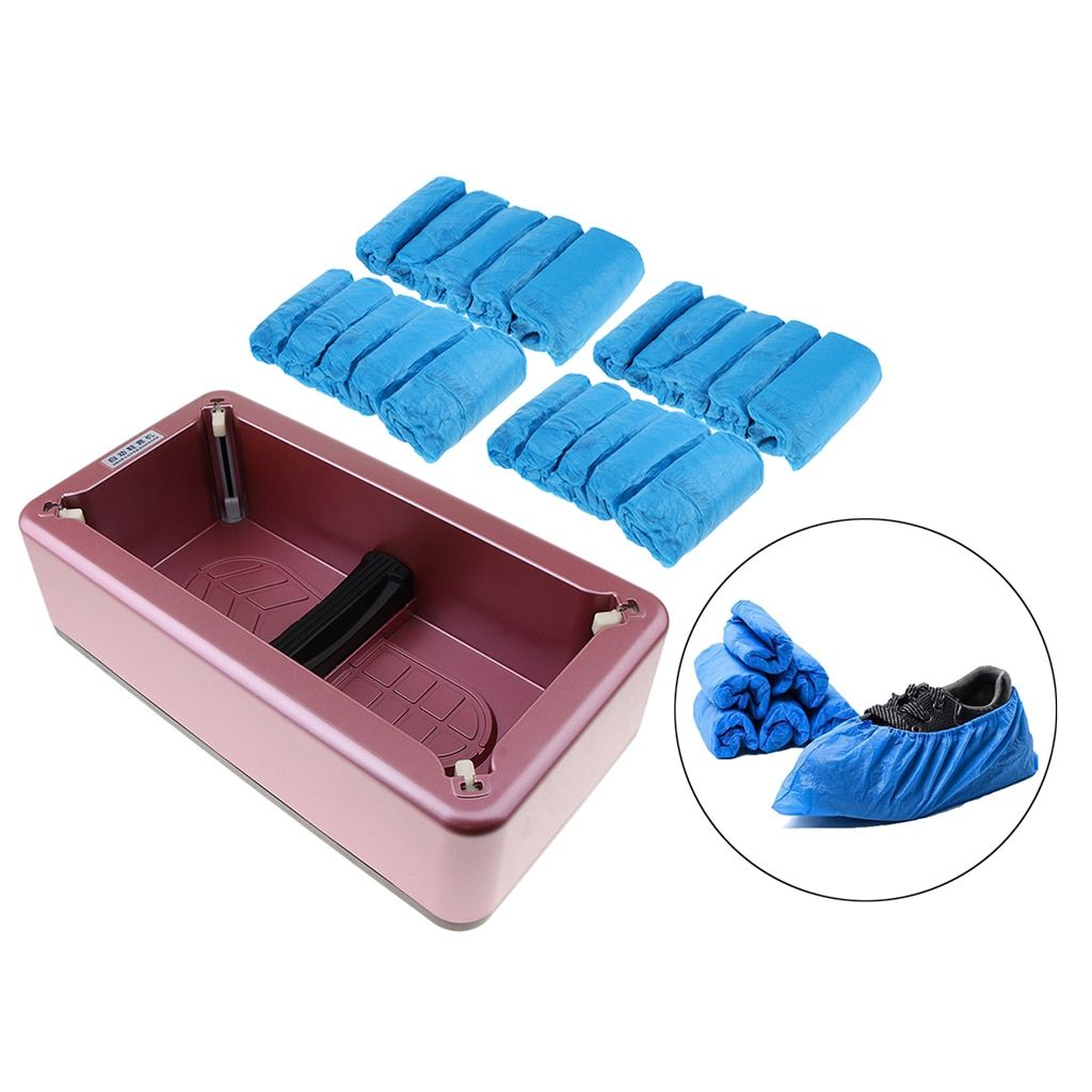 Time Saving Automatic Shoe Cover Dispenser Machine W/200x Overshoes For Lab Home