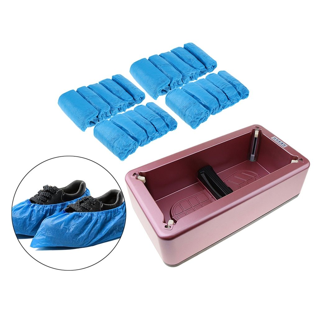Time Saving Automatic Shoe Cover Dispenser Machine W/200x Overshoes For Lab Home