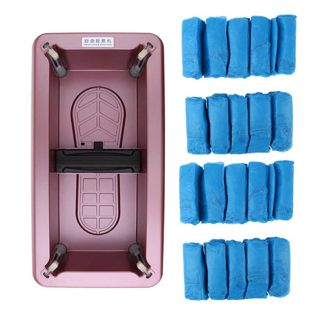 Time Saving Automatic Shoe Cover Dispenser Machine W/200x Overshoes For Lab Home