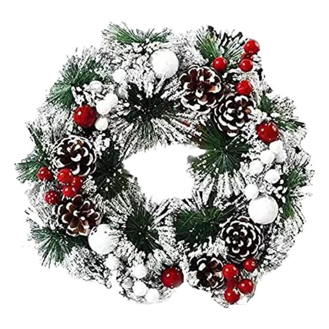 Christmas Wreath Front Door Garland Gifts Christmas Party White Balls