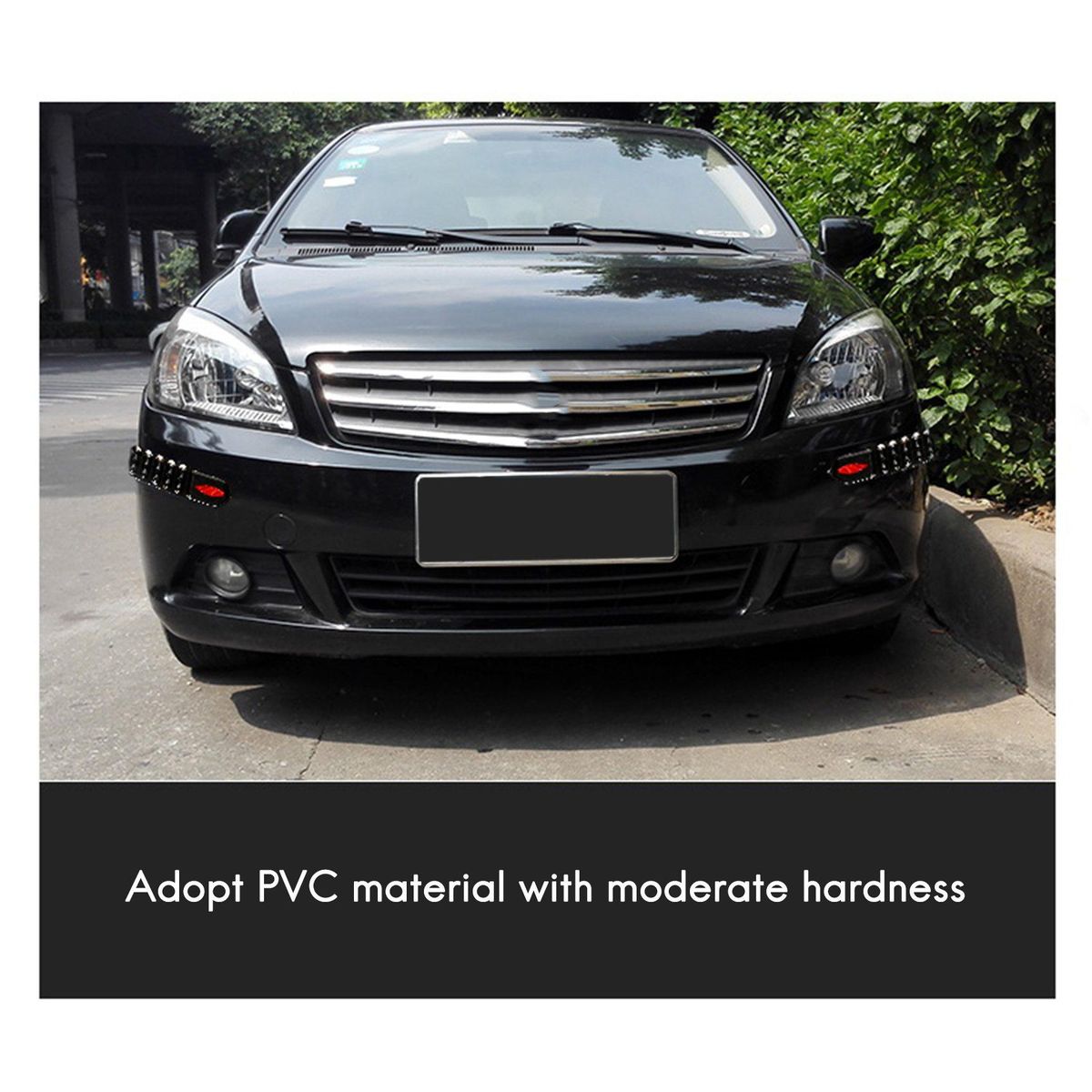 4Pcs Car Anti-Collision Strip Bumper Corner Guard Scratch Strip Bumper Protector Universal Gray