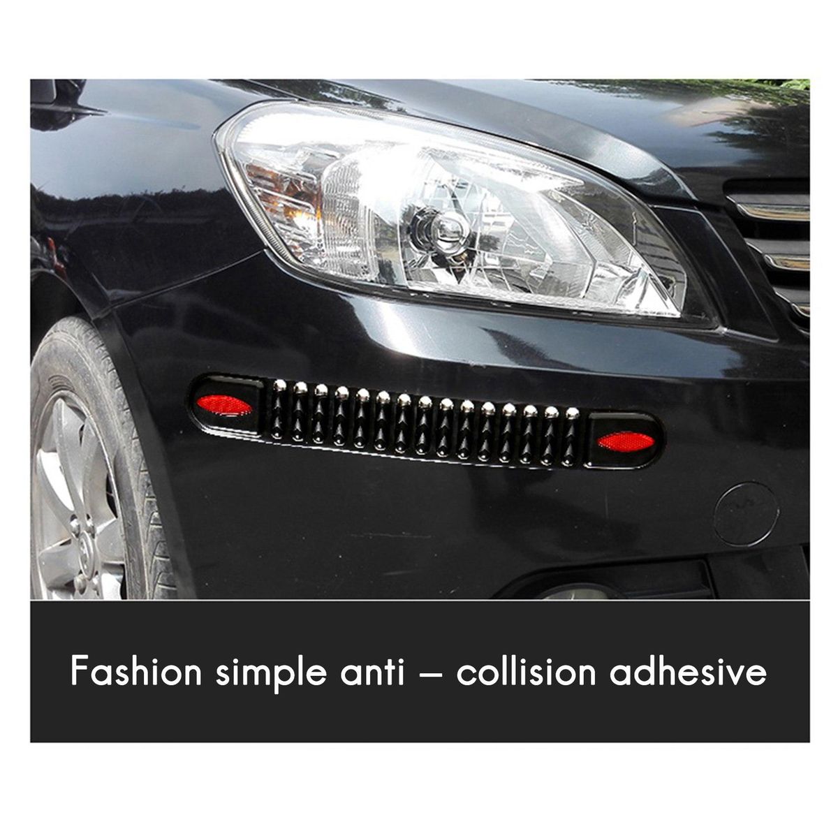 4Pcs Car Anti-Collision Strip Bumper Corner Guard Scratch Strip Bumper Protector Universal Gray