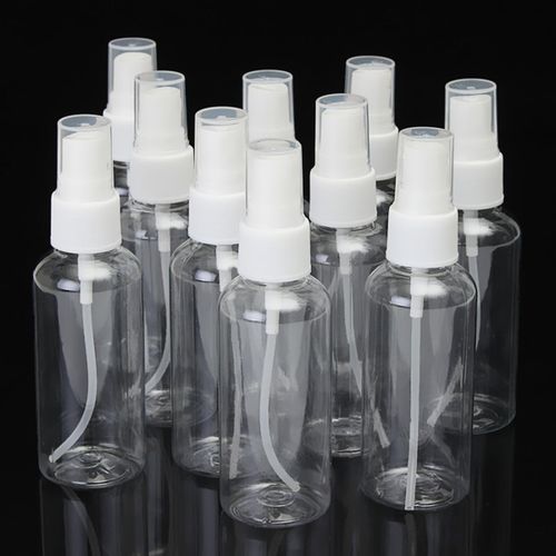 10Pcs Plastic Travel Spray Empty Bottle Clear/Transparent