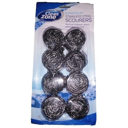 Stainless Steel Scourer Sponge Scrubbers- 8pcs