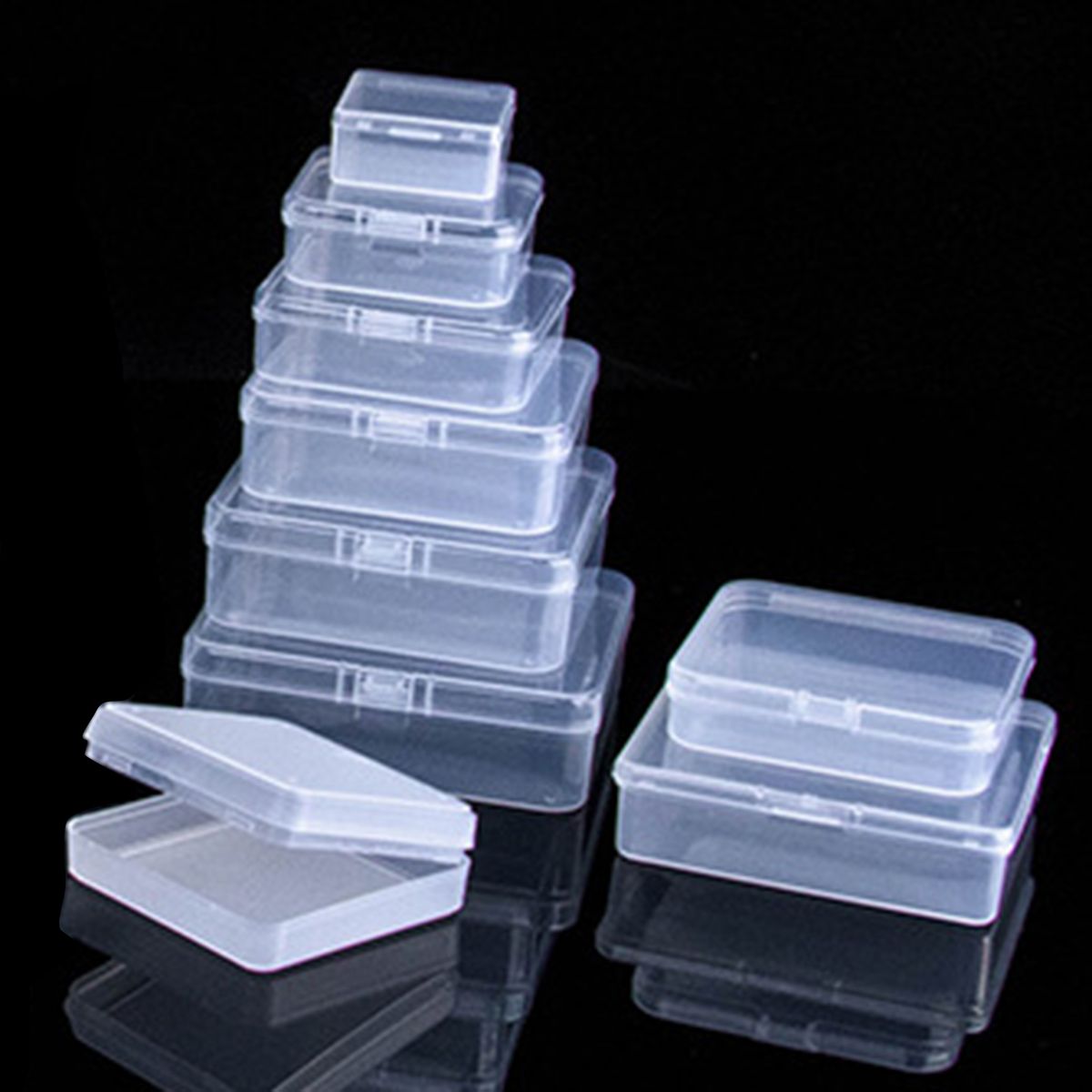 PP Square Storage Case Collection Box Jewelry Container-