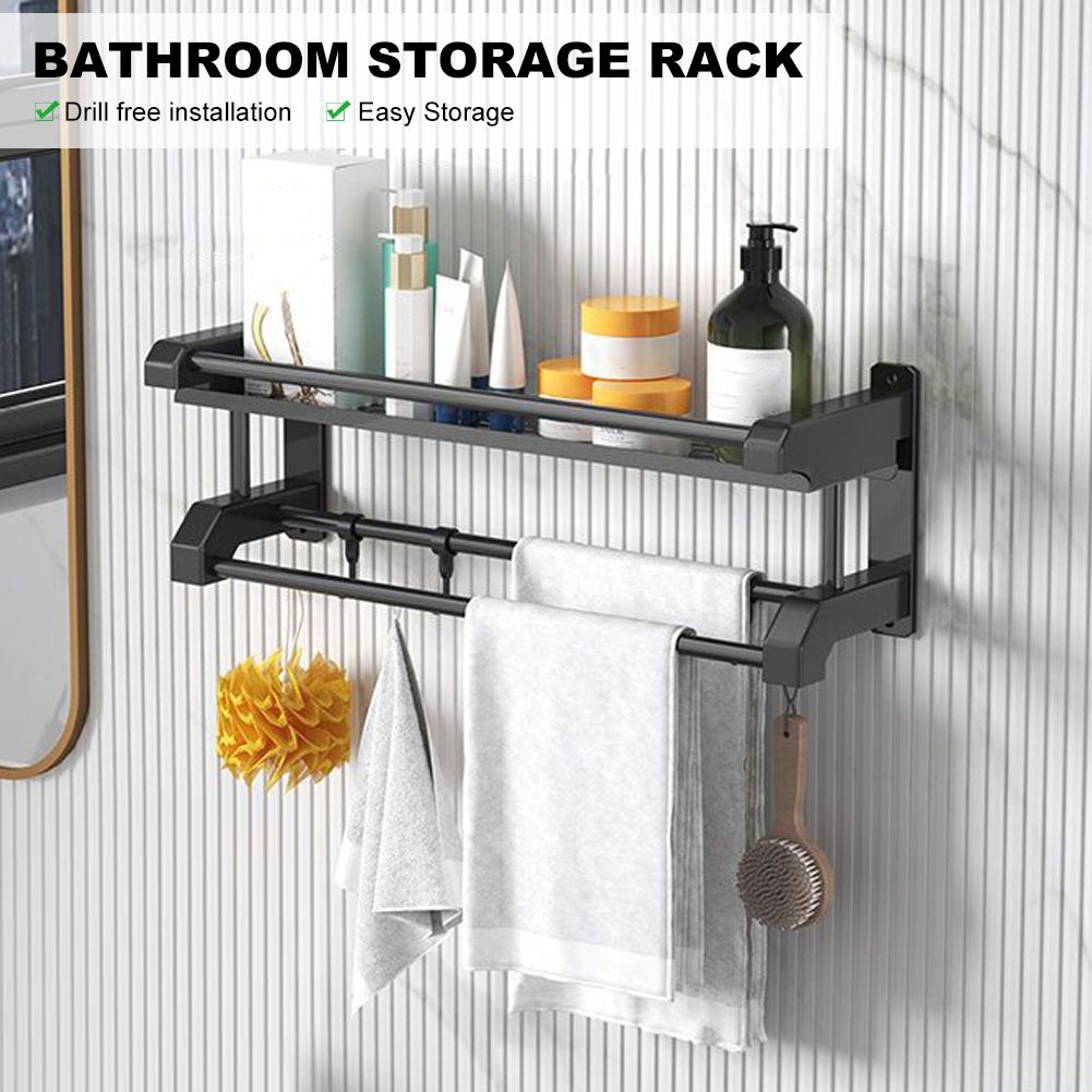 Bathroom Rack Wall-mounted Towel Rack- Single Layer - 50cm
