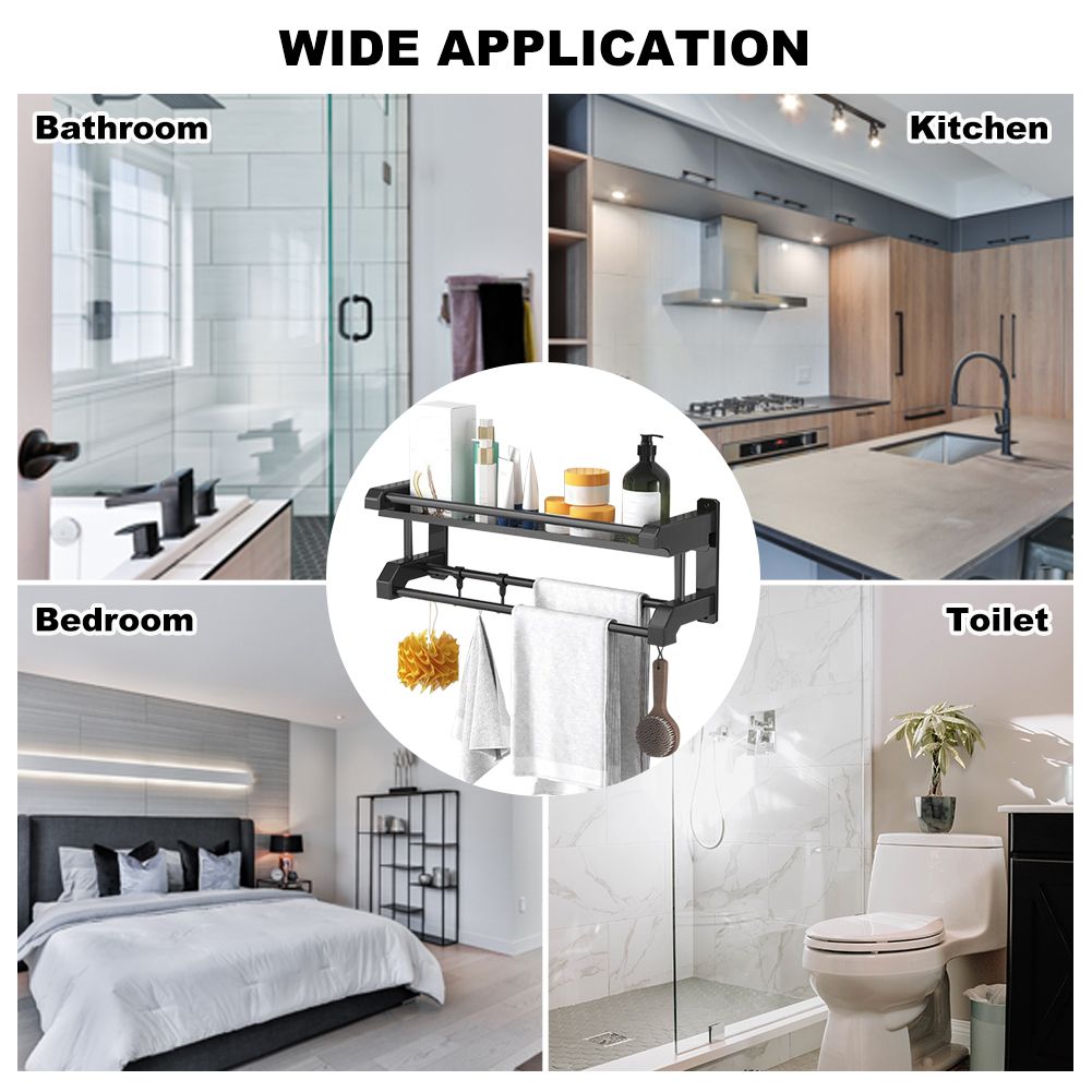 Bathroom Rack Wall-mounted Towel Rack- Single Layer - 50cm