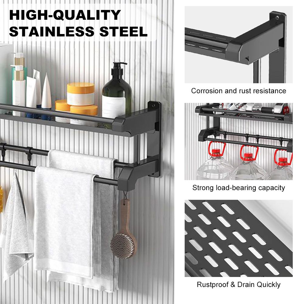 Bathroom Rack Wall-mounted Towel Rack- Single Layer - 50cm