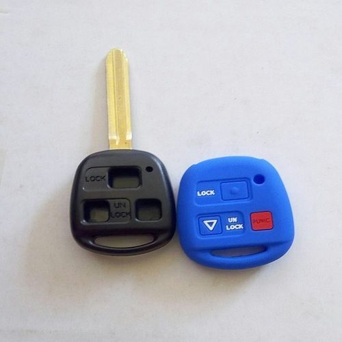 3 Button Lexus Key Shell/Case And Cover Protector Blue