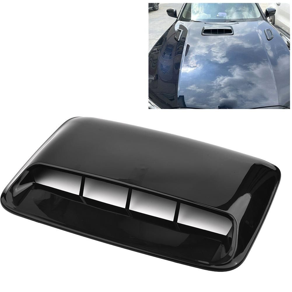 Universal SUV Truck Auto Tuning Hood Scoop Vents Bonnet Inlet Car Air Intake Hood Scoop Cover Black  Auto Exterior Accessories