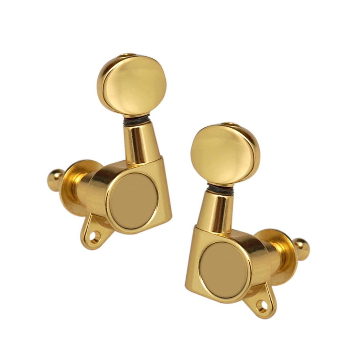 Guitar String Tuning Pegs Tuning Machines Sealed Machine Heads Tuning Keys Oval Button 3 Left 3 Right for Electric Guitar or Acoustic Guitar Chrome Gold