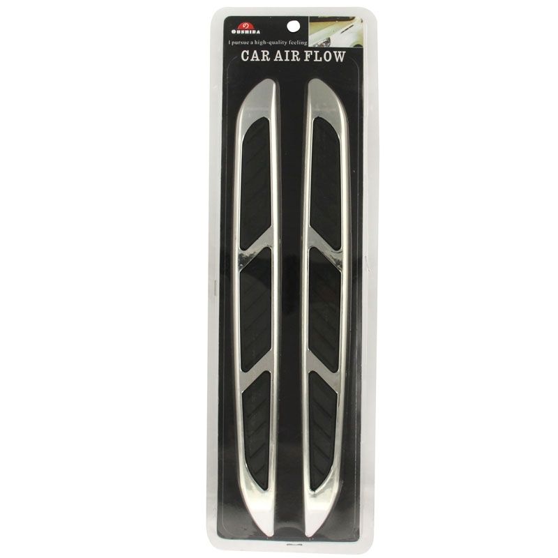 2 PCS Bonnet Air Flow Vent Fender Sticker For Car Decoration, Size: 36.5cm X 3.5cm X 1cm