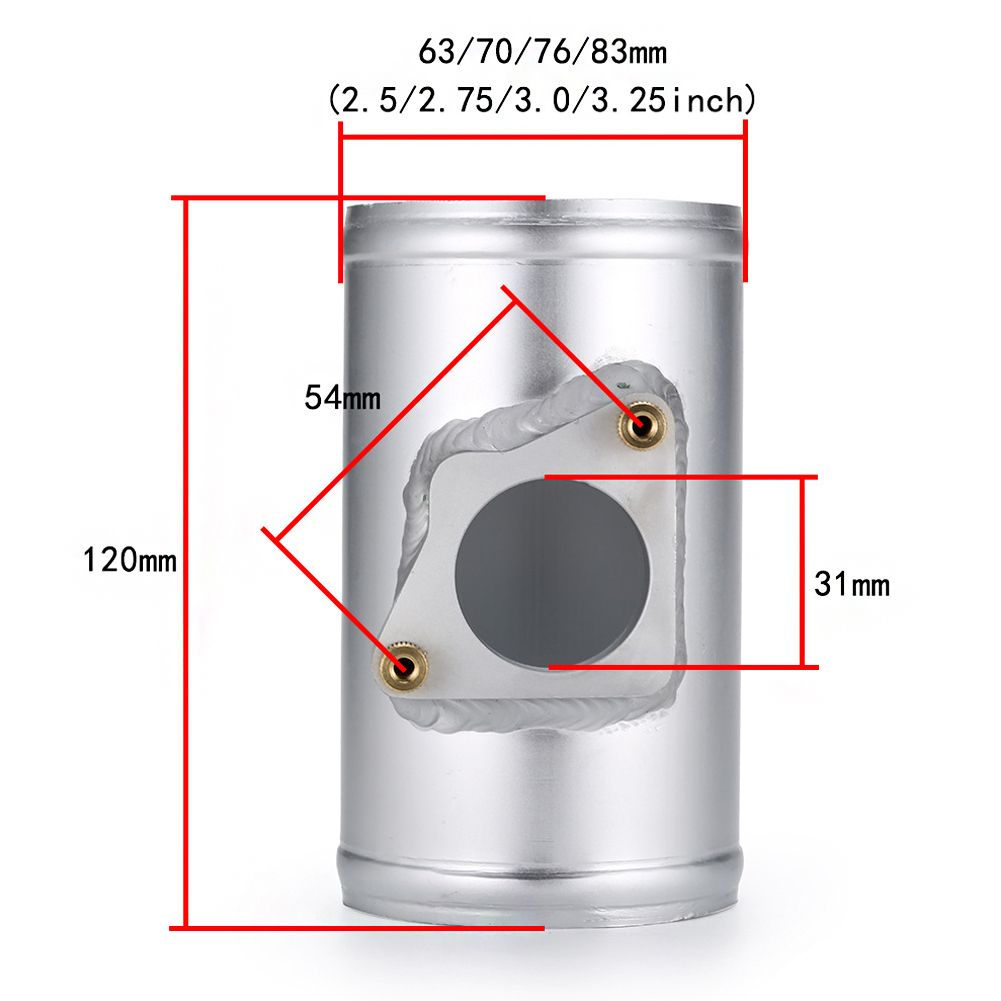 SALE Car Air Flow R Mount Adapter 63/70/76 /83mm MAF Meter For Toyota Mazda Subaru SUl Save  And Increase Power-63mm