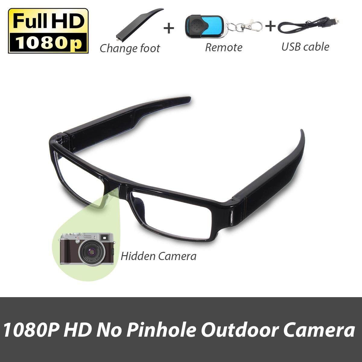 1080P FHD Glasses Hidden Camera Eyewear Detachable Remote Control DVR Camcorder
