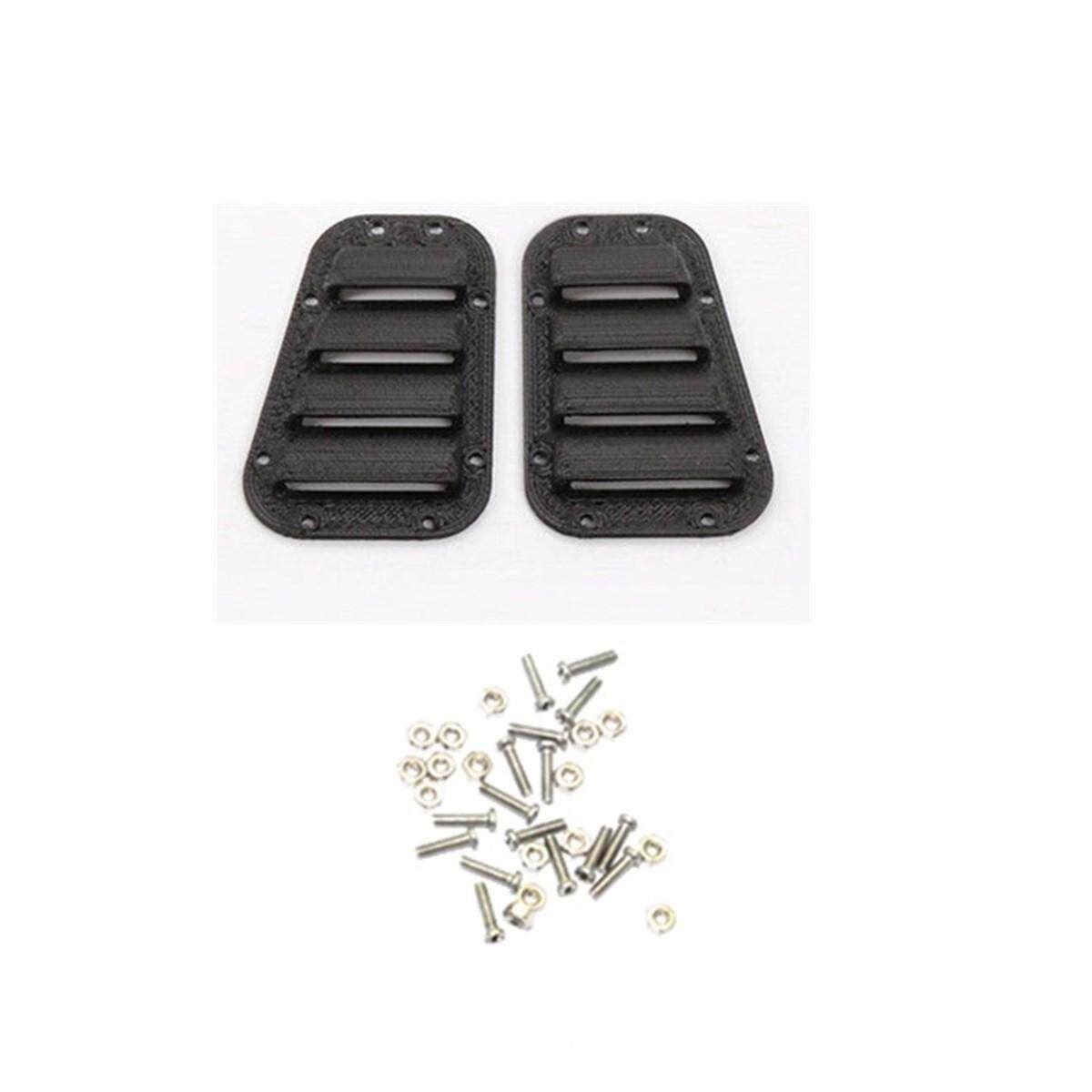 Black 3D Printed PLA Hood Vent Louvre Screws Crawler RC Car For Traxxas TRX-4