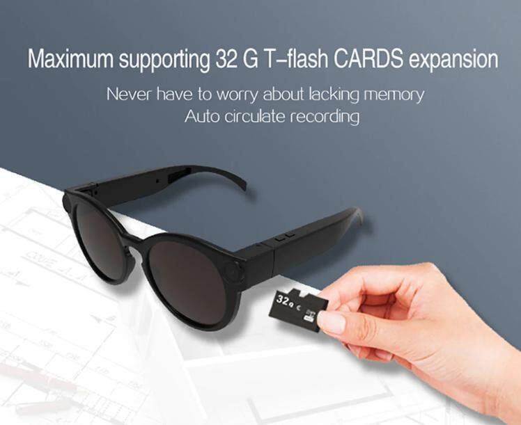 Quelima K11 HD Camera Car DVR Recorder WiFi Smart Glasses