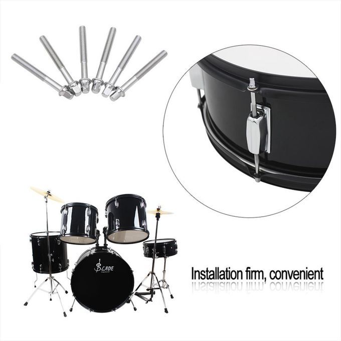 6 Pieces Drum Bolts Drum Tension Rods Short Screws Set For Drum