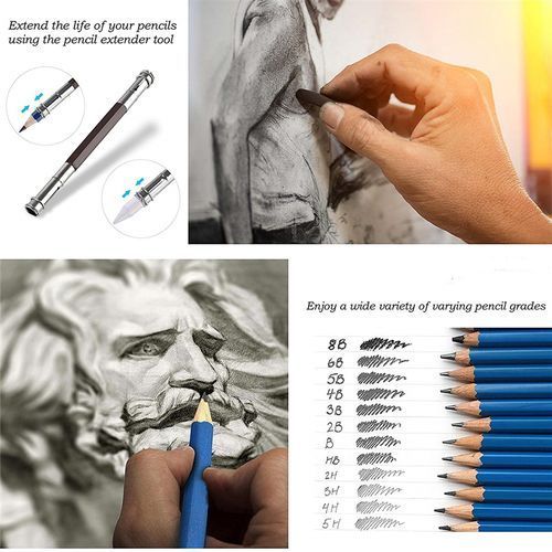 41Pcs Colouring Sketch Pencils Set Artist Oil Bas Multicolor