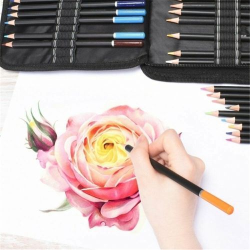 41Pcs Colouring Sketch Pencils Set Artist Oil Bas Multicolor